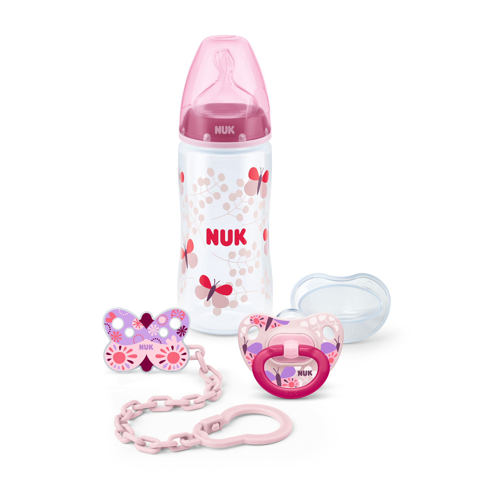 NUK First Choice+ komplekts Rozā