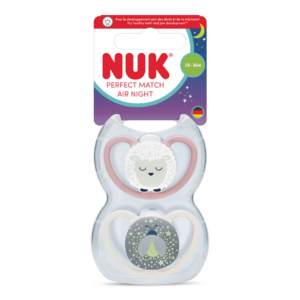 NUK silikona māneklis PERFECT MATCH AIR NIGHT, 18-36 mēn., 2gb AITA