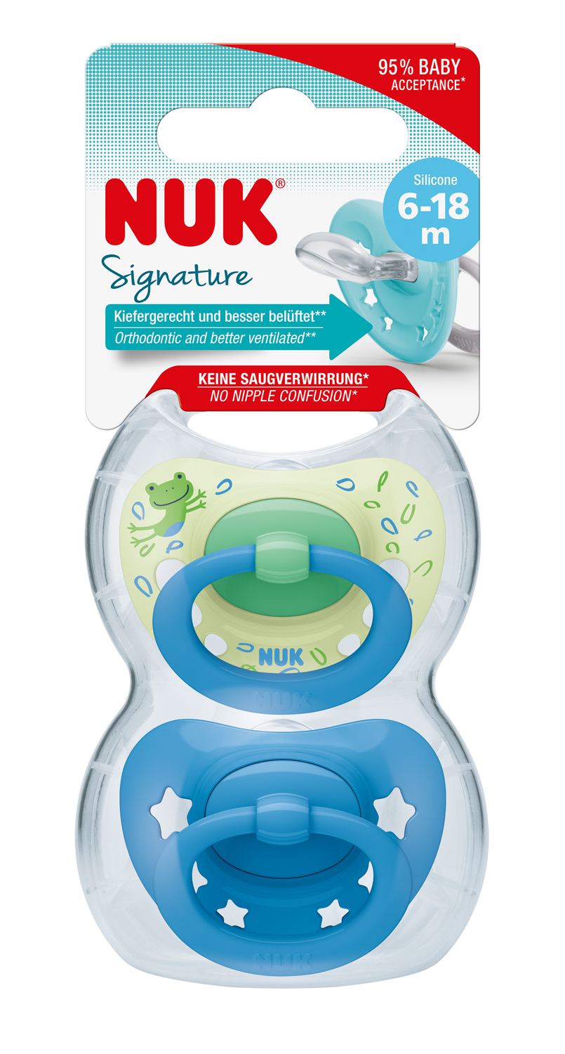 Silikona māneklis NUK SIGNATURE, 6-18 mēn., 2 gab. - Image 4