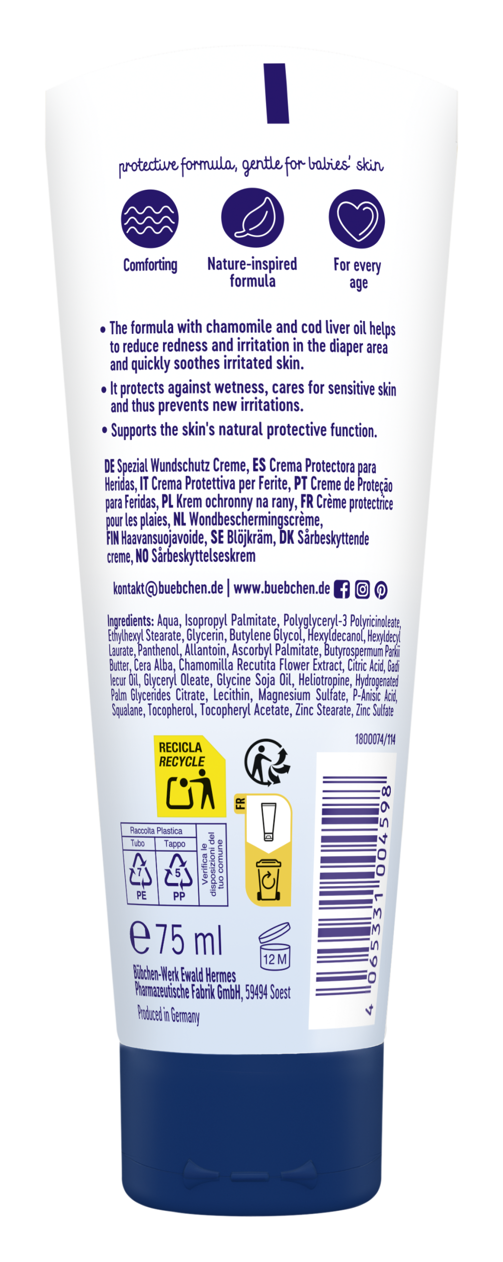 Bübchen Kopjošais krēms bērniem, 75 ml - Image 2