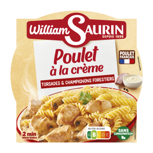 William Saurin Vista krējuma mērcē ar makaroniem un sēnēm, trauciņā, 280g