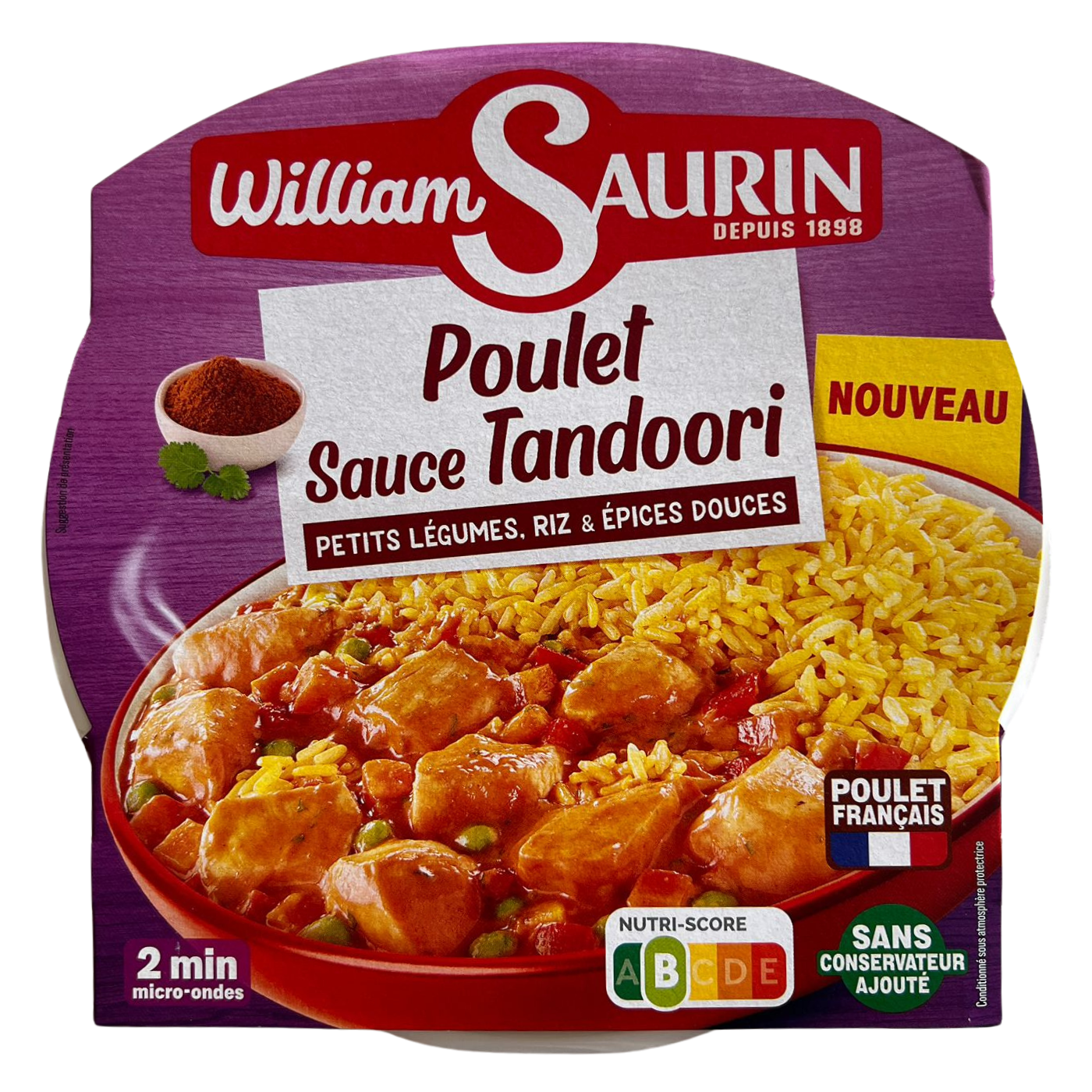 William Saurin Vista ar tandori mērci, dārzeņiem, rīsiem un garšvielām, 300g
