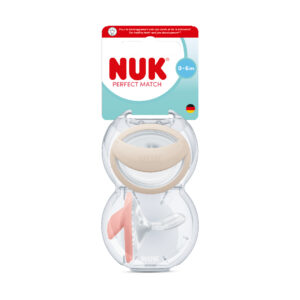 Silikona māneklis NUK Perfect Match, 0-6 mēn., 2 gab.