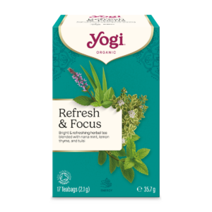 Yogi Atjaunojies un fokusējies zāļu tēja ar piparmētru un tulsi